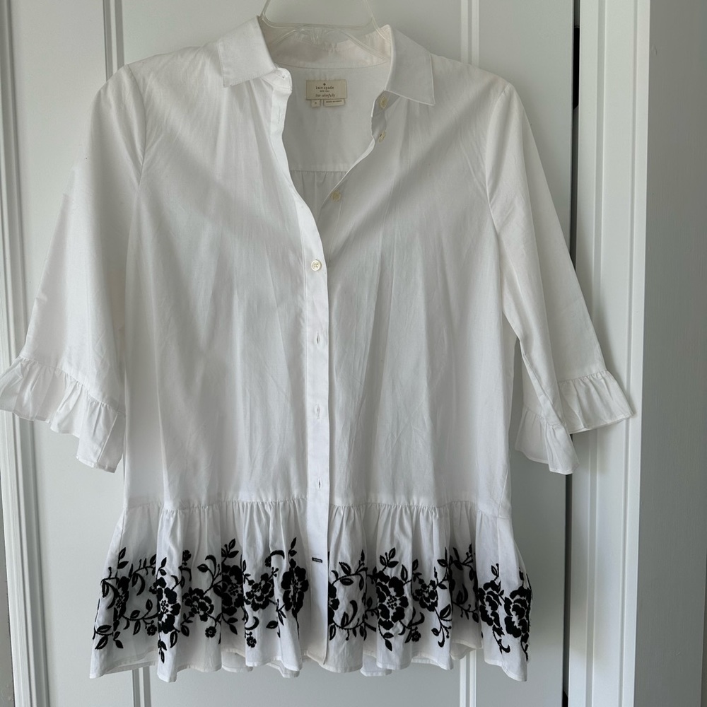 Kate Spade size S white top